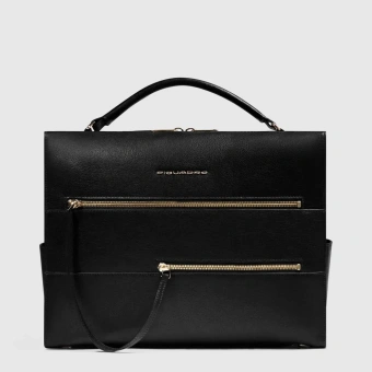 Деловая сумка Piquadro Patricia CA6774W140/N с отделением для ноутбука 14" черная натур.кожа - купить недорого с доставкой в интернет-магазине