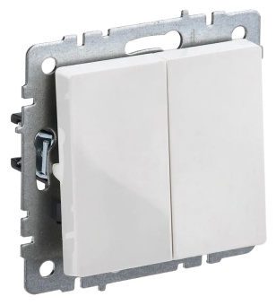 Выключатель IEK Brite ВС10-2-0-БрБ скрыт. 2кл. IP20 белый (упак.:1шт) (BR-V20-0-10-K01) - купить недорого с доставкой в интернет-магазине