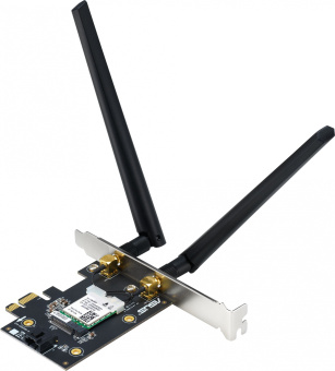 Сетевой адаптер WiFi + Bluetooth Asus PCE-AXE5400 AXE5400 PCI Express (ант.внеш.съем) 2ант. - купить недорого с доставкой в интернет-магазине