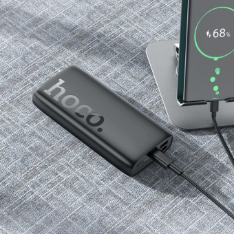 Мобильный аккумулятор Hoco J122A Respect 20000mAh QC/PD 22.5W 3A USB-A/USB-C черный - купить недорого с доставкой в интернет-магазине