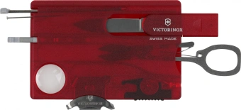 Швейцарская карта Victorinox SwissCard Lite (0.7300.T) красный полупрозрачный коробка подарочная - купить недорого с доставкой в интернет-магазине