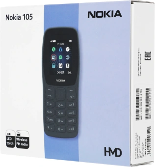 Мобильный телефон Nokia TA-1416 105 DS темно-серый моноблок 1.77" 120x160 Series 30+ GSM900/1800 Protect - купить недорого с доставкой в интернет-магазине