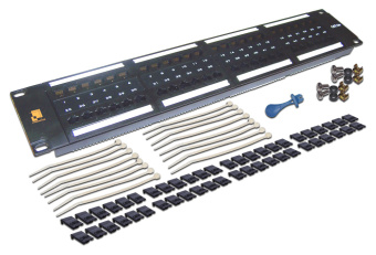 Патч-панель Lanmaster LAN-PPL48U5E 19" 2U 48xRJ45 кат.5E UTP - купить недорого с доставкой в интернет-магазине