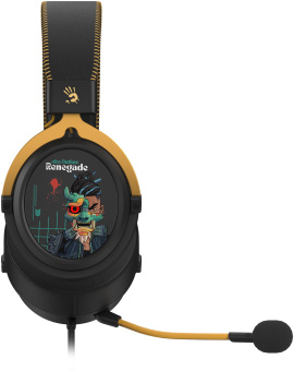 Наушники с микрофоном A4Tech Bloody M595 Renegade черный/рисунок 2.3м мониторные USB оголовье (M595) - купить недорого с доставкой в интернет-магазине