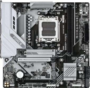 Материнская плата Gigabyte B850M FORCE SocketAM5 AMD B850 2xDDR5 mATX AC`97 8ch(7.1) 2.5Gg RAID+HDMI+DP - купить недорого с доставкой в интернет-магазине