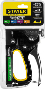Степлер ручной Stayer BlackPro 140 скобы тип 140(6-14мм)/36(10-14мм)/300(10-14мм)/500(14мм) - купить недорого с доставкой в интернет-магазине