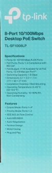 Коммутатор TP-Link TL-SF1008LP (L2) 8x100Мбит/с 4PoE 41W неуправляемый - купить недорого с доставкой в интернет-магазине