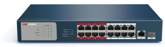 Коммутатор Hikvision DS-3E0318P-E/M(C) 17x100Мбит/с 1SFP 16PoE+ 135W неуправляемый - купить недорого с доставкой в интернет-магазине