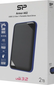 Жесткий диск Silicon Power USB3.0 2TB SP020TBPHD62SS3B Armor A62 2.5" синий - купить недорого с доставкой в интернет-магазине