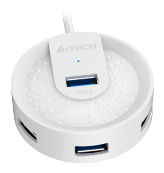 Разветвитель USB 3.0 A4Tech HUB-30 4порт. белый - купить недорого с доставкой в интернет-магазине