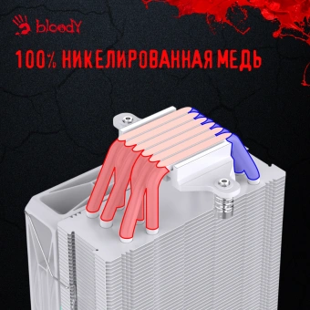Устройство охлаждения(кулер) Bloody BD-AC220-ARGB1 ARGB Soc-AM5/AM4/1200/1700/1851 белый 4-pin 14-26dB Al+Cu LCD 220W 596gr Ret (BD-AC220-ARGB1-WH) - купить недорого с доставкой в интернет-магазине