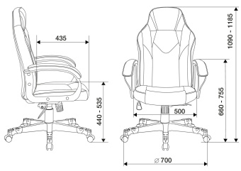 Кресло игровое Zombie GAME 17 черный/серый ткань/эко.кожа крестов. пластик - купить недорого с доставкой в интернет-магазине