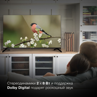 Телевизор LED Hyundai 43" H-LED43BU7006 Android TV Frameless Metal черный 4K Ultra HD 60Hz DVB-T DVB-T2 DVB-C DVB-S DVB-S2 USB WiFi Smart TV - купить недорого с доставкой в интернет-магазине