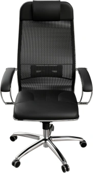 Кресло Метта Samurai SL-1 черный сиденье черный сетка с подголов. крестов. металл хром - купить недорого с доставкой в интернет-магазине