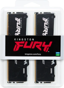 Память DDR5 2x32GB 6000MHz Kingston KF560C36BBE2AK2-64 Fury Beast Black Expo RGB RTL Gaming PC5-48000 CL36 DIMM 288-pin 1.35В single rank с радиатором Ret - купить недорого с доставкой в интернет-магазине