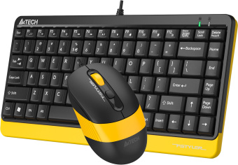 Клавиатура + мышь A4Tech Fstyler F1110 клав:черный/желтый мышь:черный/желтый USB Multimedia (F1110 BUMBLEBEE) - купить недорого с доставкой в интернет-магазине