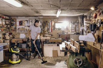 Строительный пылесос Karcher WD 6 P S V-30/6/22/T 1300Вт (уборка: сухая/влажная/выдув/сбор воды) желтый - купить недорого с доставкой в интернет-магазине