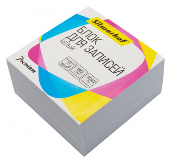 Блок для записей бумажный Silwerhof Премиум 90х90х50мм 80г/м2 100% белый - купить недорого с доставкой в интернет-магазине