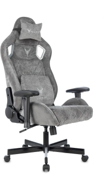 Кресло игровое Knight Outrider серый Light-19 с подголов. крестов. металл - купить недорого с доставкой в интернет-магазине