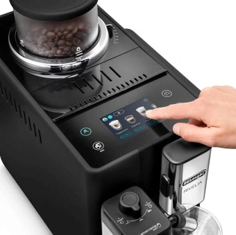 Кофемашина Delonghi Rivelia EXAM440.55.B 1450Вт серебристый/черный - купить недорого с доставкой в интернет-магазине