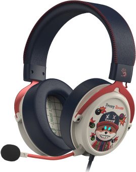 Наушники с микрофоном A4Tech Bloody M595 Proxy Boom бежевый/черный 2.3м мониторные USB оголовье (M595) - купить недорого с доставкой в интернет-магазине