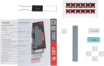 Клавиатура A4Tech Bloody S87 Energy механическая серый/зеленый USB for gamer LED (S87 USB ENERGY ASH) - купить недорого с доставкой в интернет-магазине