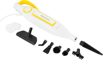 Швабра паровая Kitfort КТ-1097 1250Вт белый/желтый - купить недорого с доставкой в интернет-магазине