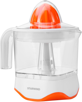 Соковыжималка цитрусовая Starwind SJ 1231 30Вт рез.сок.:1000мл. оранжевый/прозрачный - купить недорого с доставкой в интернет-магазине