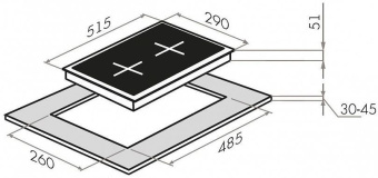 Газовая варочная поверхность Maunfeld EGHG.32.6CB/G черный - купить недорого с доставкой в интернет-магазине