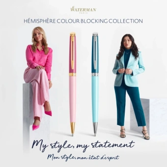 Ручка шариков. Waterman Hemisphere Colour Blocking (2179899) Pink GT M син. черн. подар.кор. - купить недорого с доставкой в интернет-магазине