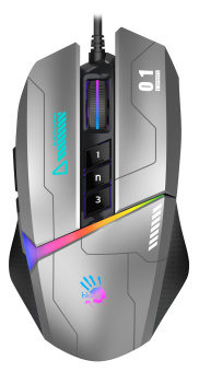 Мышь A4Tech Bloody W60 Max Gun серый/черный оптическая 10000dpi USB 10but - купить недорого с доставкой в интернет-магазине
