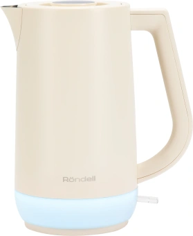 Чайник электрический Rondell RDE-WK808 1.7л. 2200Вт кремовый/белый корпус: металл - купить недорого с доставкой в интернет-магазине