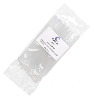 Стяжка пластиковая Cabeus CT-150 150x2.5мм (упак:100шт) нейлон внешний (-40/+85) белый - купить недорого с доставкой в интернет-магазине