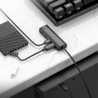Разветвитель USB Hoco HB41 1.2 4порт. черный - купить недорого с доставкой в интернет-магазине