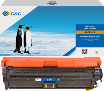 Картридж лазерный G&G GG-CE742A желтый (7300стр.) для HP LJ CP5220/CP5221/CP5223/CP5225 - купить недорого с доставкой в интернет-магазине