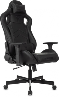 Кресло игровое Knight Gladiator черный экокожа с подголов. крестов. металл - купить недорого с доставкой в интернет-магазине