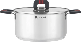 Кастрюля Rondell Stripes RDS-1637 2.8л. d=20см (с крышкой) стальной - купить недорого с доставкой в интернет-магазине