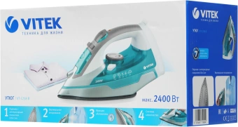 Утюг Vitek VT-1258 2400Вт белый - купить недорого с доставкой в интернет-магазине