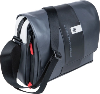 Сумка-мессенджер Piquadro Urban CA6802UB00/GRN с отделением для ноутбука 14" серая/черная натур.кожа - купить недорого с доставкой в интернет-магазине