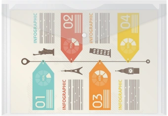 Конверт на кнопке Silwerhof Eco SE-PK120/CLEAR A4 пластик 0.12мм прозрачный - купить недорого с доставкой в интернет-магазине