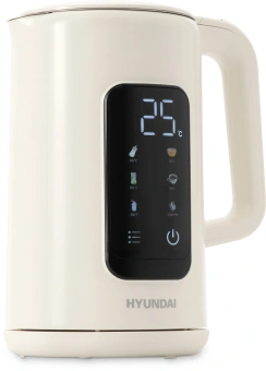 Чайник электрический Hyundai HYK-S4606 1.7л. 2200Вт кремовый корпус: металл - купить недорого с доставкой в интернет-магазине