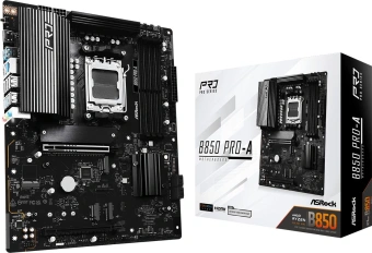 Материнская плата Asrock B850 PRO-A Socket AM5 AMD B850 4xDDR5 ATX AC`97 8ch(7.1) 2.5Gg RAID+HDMI - купить недорого с доставкой в интернет-магазине