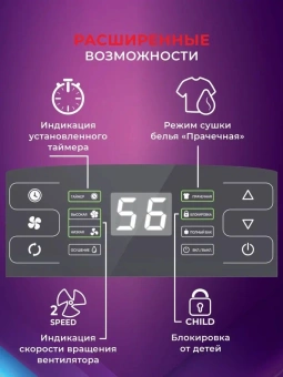 Осушитель воздуха Royal Clima Carisma Loft RD-CR16-E 260Вт бытовой белый/черный - купить недорого с доставкой в интернет-магазине