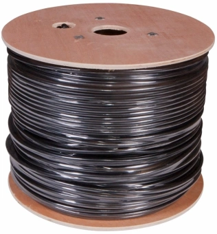 Кабель информационный Rexant 01-0146 кат.5E UTP 4 пары 24AWG PE внешний 305м черный - купить недорого с доставкой в интернет-магазине