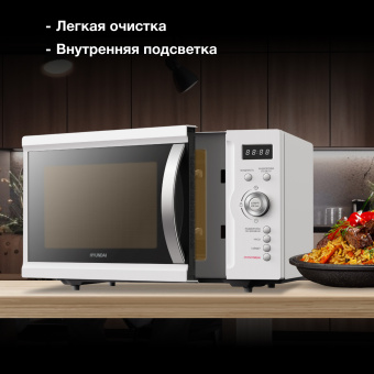 Микроволновая Печь Hyundai HYM-D3007 23л. 800Вт белый - купить недорого с доставкой в интернет-магазине