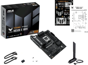 Материнская плата Asus TUF GAMING B650E-E WIFI SocketAM5 AMD B650 4xDDR5 ATX AC`97 8ch(7.1) 2.5Gg RAID+HDMI+DP - купить недорого с доставкой в интернет-магазине