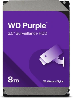 Жесткий диск WD SATA-III 8TB WD85PURZ Desktop Purple (5640rpm) 256Mb 3.5" - купить недорого с доставкой в интернет-магазине