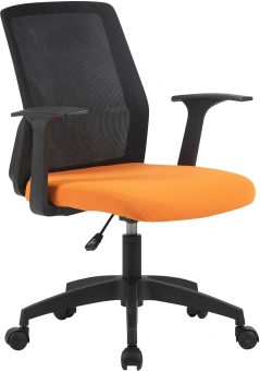 Кресло Cactus CS-MC222-BKOR черный сиденье оранжевый сетка/ткань низк.спин. крестов. пластик пластик черный - купить недорого с доставкой в интернет-магазине