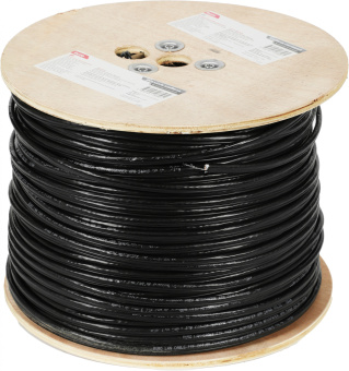 Кабель сетевой Buro BU-COP-050-FTP-OUTDOOR FTP 4 пары cat.5E solid 0.50мм Cu 305м черный outdoor стальной трос - купить недорого с доставкой в интернет-магазине