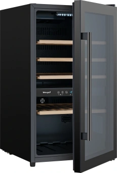Винный шкаф Weissgauff WWC-49 DB DualZone 1-нокамерн. черный - купить недорого с доставкой в интернет-магазине